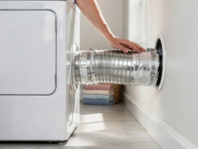 Professional dryer vent hose installation by Griswold Dryer Vent Cleaning in Griswold