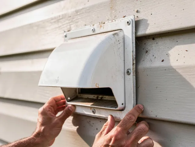 Griswold Dryer Vent Cleaning technician delivering thorough residential dryer vent cleaning service in Griswold